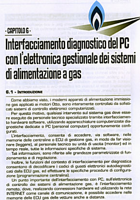 INTERFACCIAMENTO DIAGNOSTICO ALIMENTAZIONE A GAS
